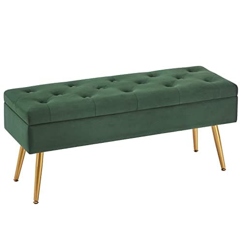 Entryway Storage Ottoman Bench 40 Beige