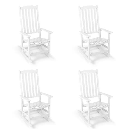 Weather Resistant Outdoor Rocking Chairs Set of 2