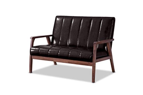 Baxton Studio BBT8011A2 Black Loveseat 29.45LX44.66WX31.59H