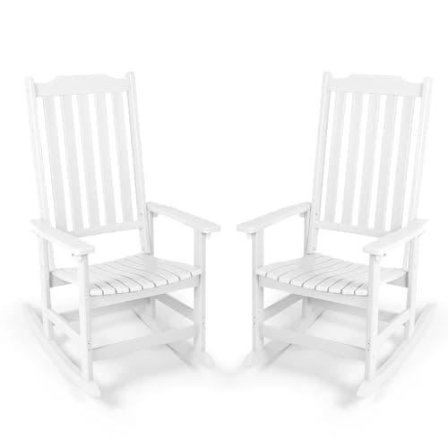 Weather Resistant Outdoor Rocking Chairs Set of 2