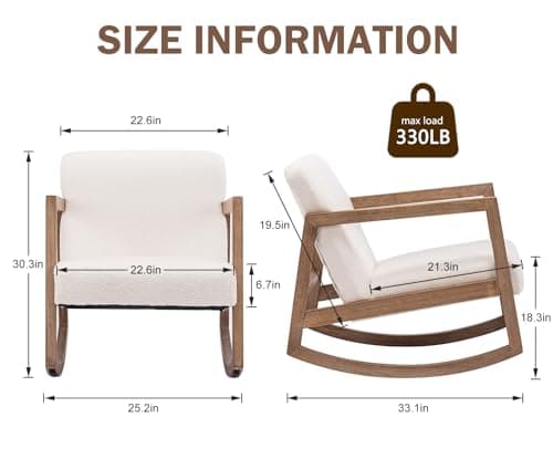 Teddy Fabric Upholstered Nursery Rocking Chair