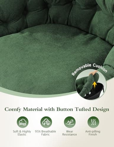 Modern, Oversized Rocking Chairs for Adults in Bedroom, Living Room, Apartment, or Patio