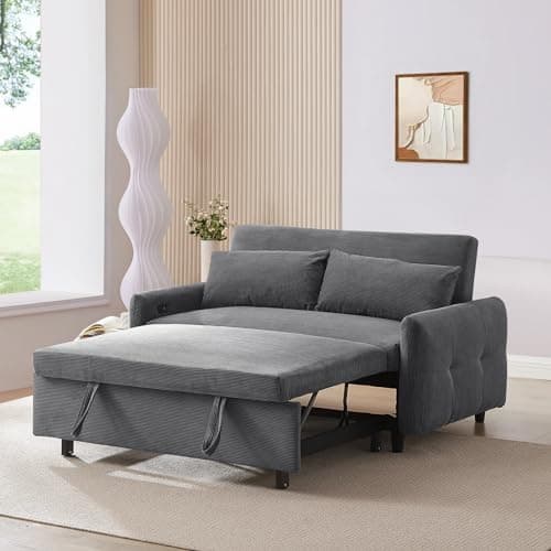 JEEOHEY 3 in 1 Convertible Sleeper Sofa Bed with USB&Type-C Port