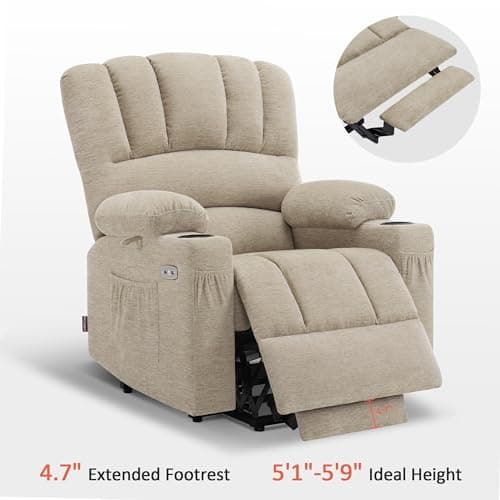 Power Lift Recliner Chair with Massage and Heat for Elderly People