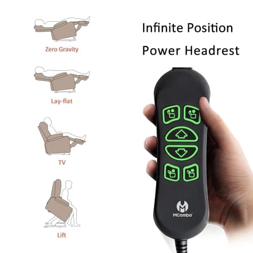 MCombo Power Lift Recliner Chair with Massage, Heating, and Adjustable Headrest for Elderly People