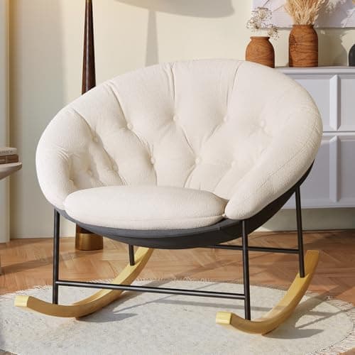 Modern, Oversized Rocking Chairs for Adults in Bedroom, Living Room, Apartment, or Patio