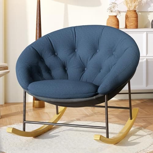 Modern, Oversized Rocking Chairs for Adults in Bedroom, Living Room, Apartment, or Patio