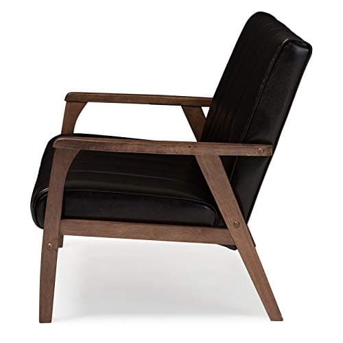Baxton Studio BBT8011A2 Black Loveseat 29.45LX44.66WX31.59H