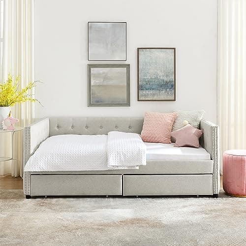 JEEOHEY Twin Daybed with Storage and Drawers