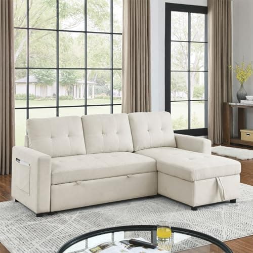Modern Modular Sectional Sofa with Reversible Chaise, Convertible 3-Seat Couch, Comfy Upholstery in Grey