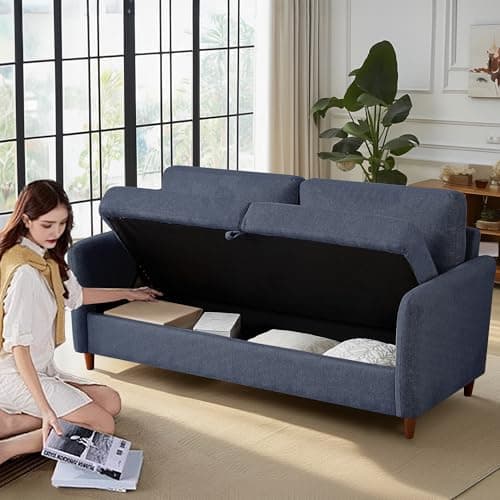 Light Gray 56.5" 2-Seater Loveseat with Storage