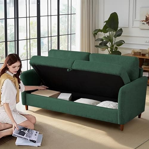 Light Gray 56.5" 2-Seater Loveseat with Storage