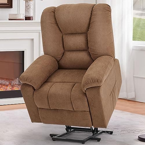 Power Lift Recliner with Massage for Elderly, Blue Grey