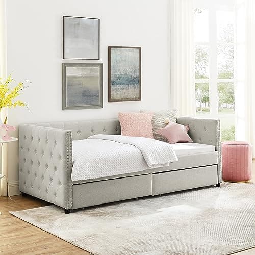 JEEOHEY Twin Daybed with Storage and Drawers