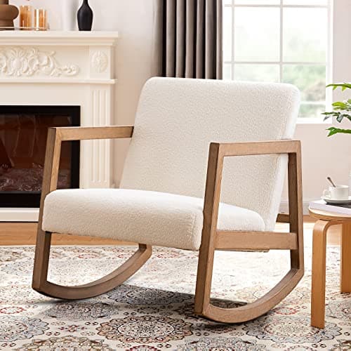 Teddy Fabric Upholstered Nursery Rocking Chair