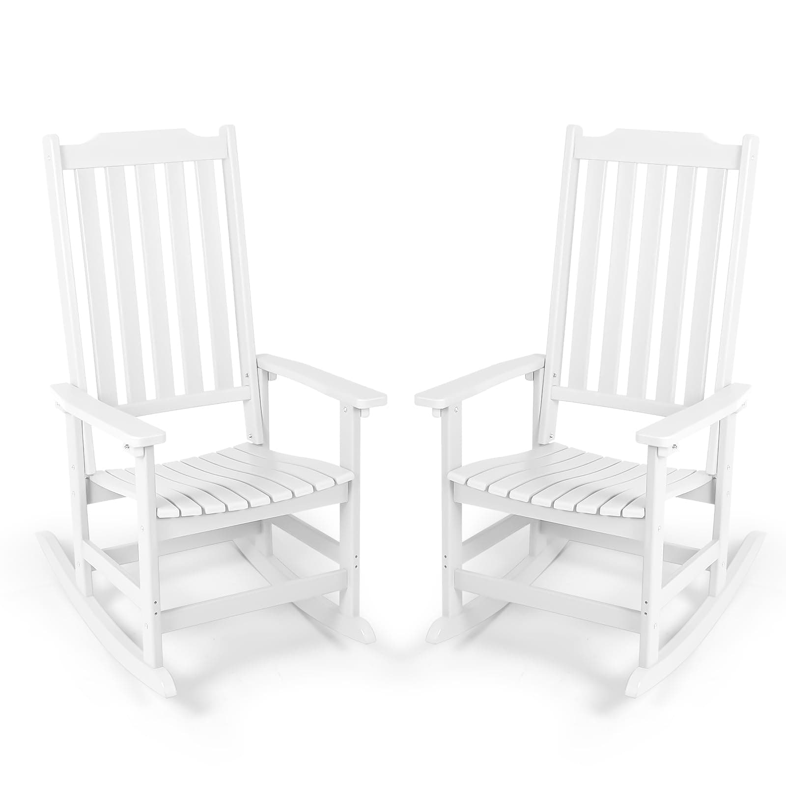 Weather Resistant Outdoor Rocking Chairs Set of 2