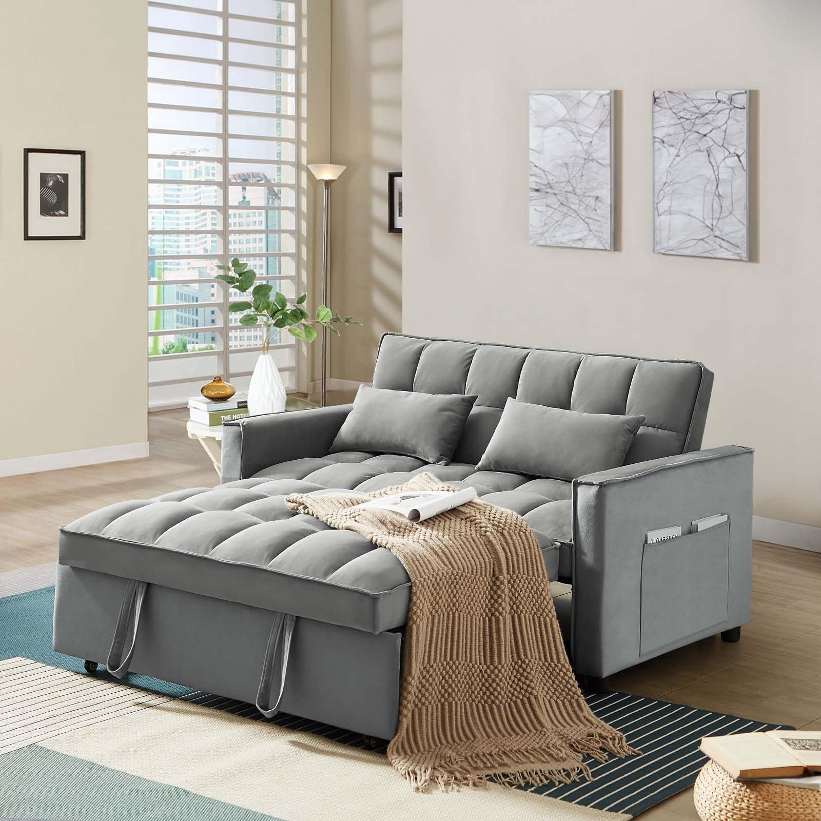 jeeohey 3-in-1 convertible sleeper sofa bed